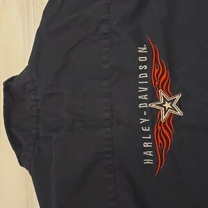 Harley-Davidson Black Casual Button Down Shirt XL